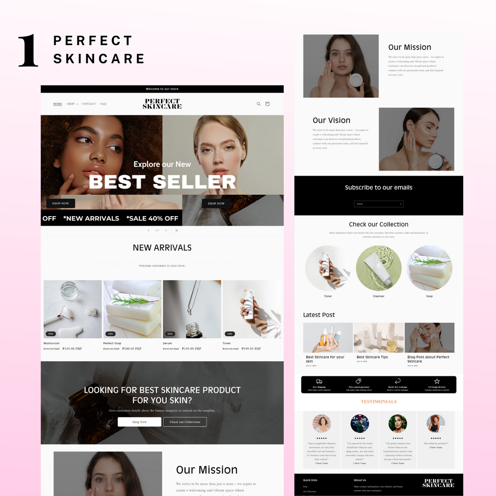 Beauty Shopify Website Theme - Website Template