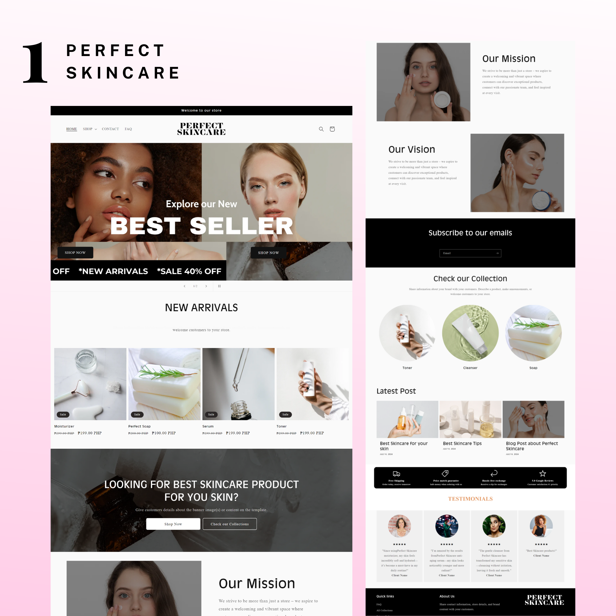 Beauty Shopify Website Theme - Website Template