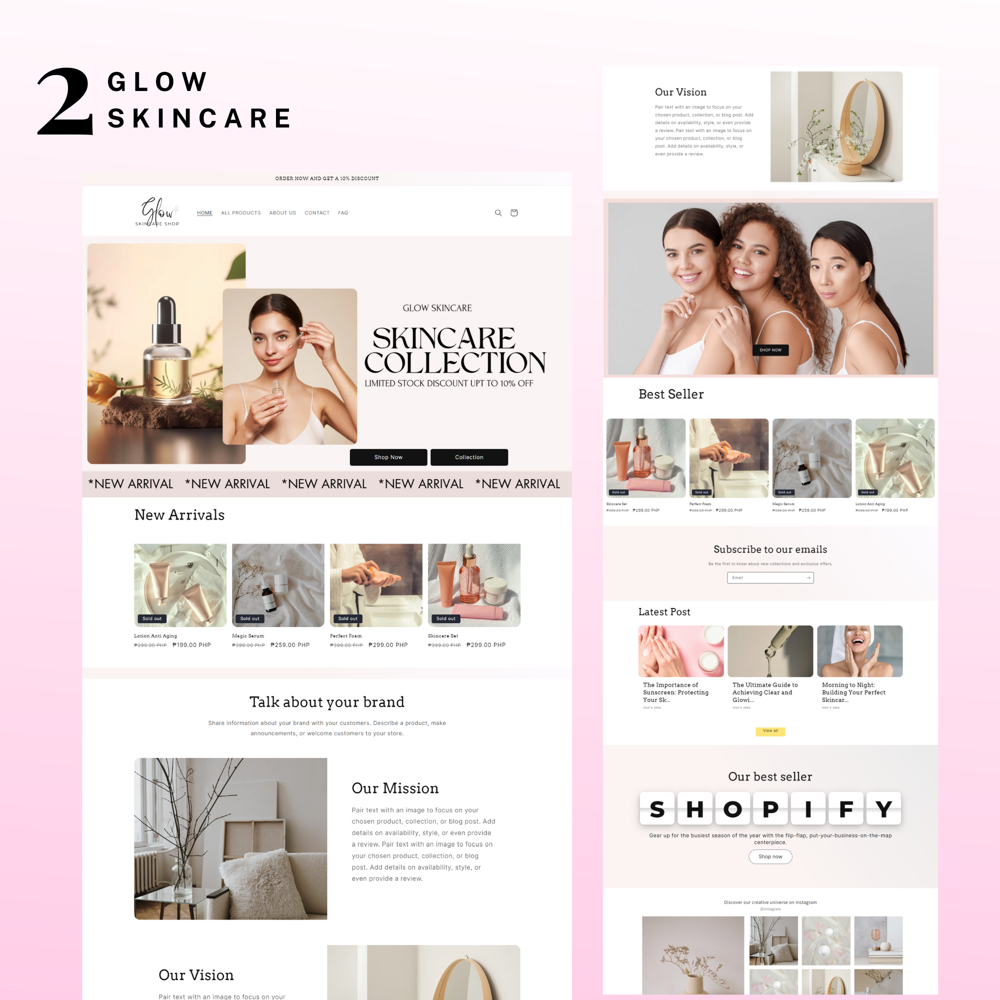 Beauty Shopify Website Theme - Website Template